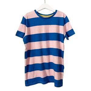Mini Boden NEW Pink & Navy Stripe Short Sleeve Tee - 11-12
